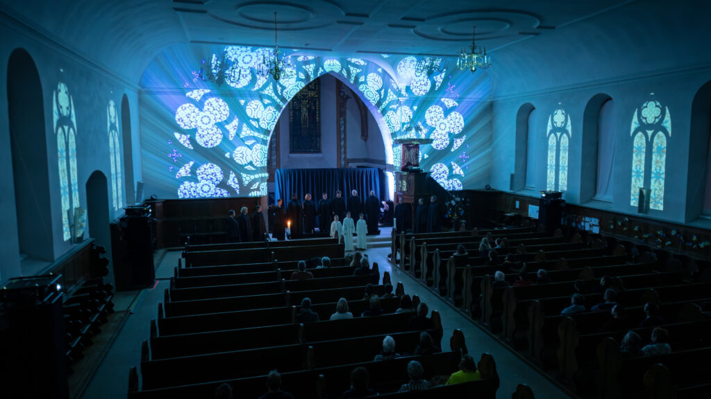 Murten_Licht_2023_37_Kirche